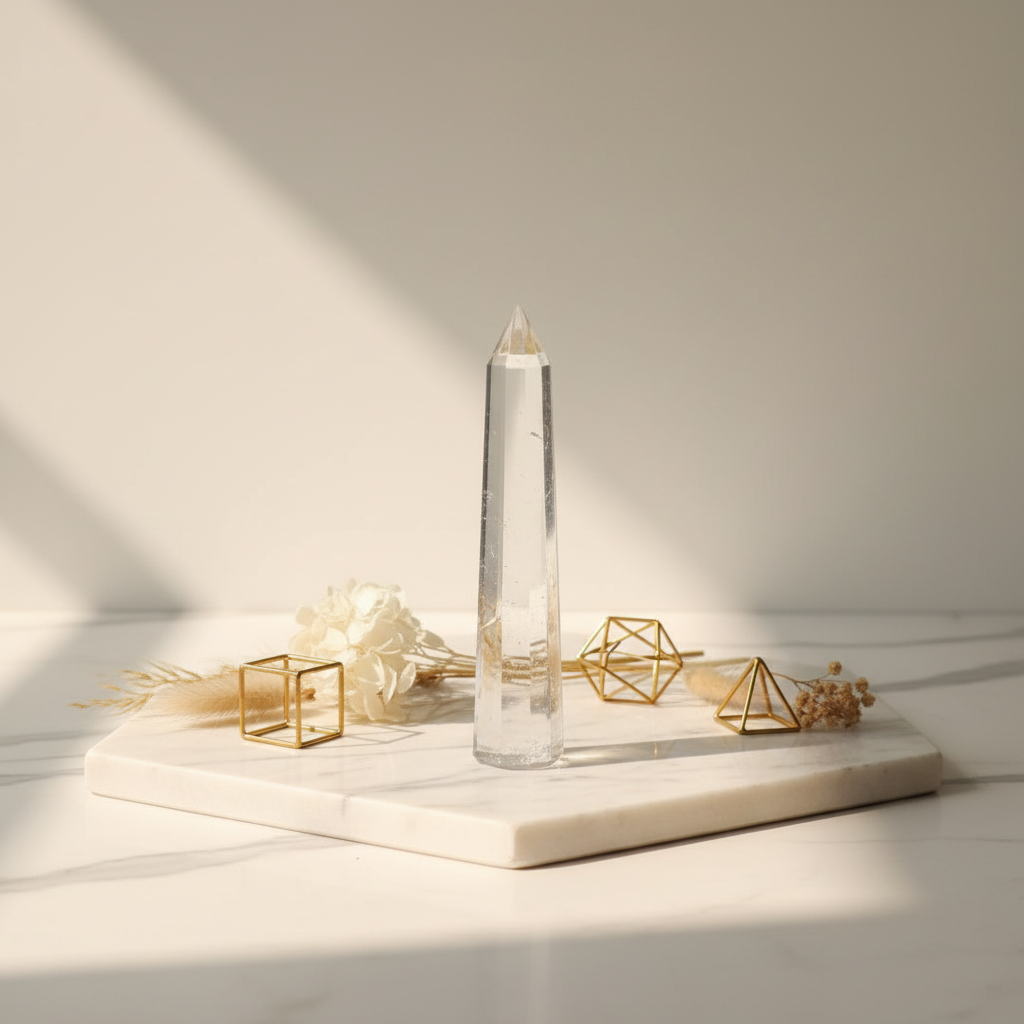 จุดควอตซ์ใส 24 เหลี่ยม