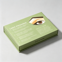 Boîte de palette de fards à paupières en papier personnalisée avec miroir et aimant, rechargeable, coffret cadeau, logo personnalisé, emballage cosmétique 4 compartiments, boîtes cadeaux