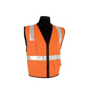 <span class=keywords><strong>Gilet</strong></span> de sécurité réfléchissant extérieur <span class=keywords><strong>jaune</strong></span> fluorescent à LED haute visibilité direct d'usine avec poches - Product Image 2