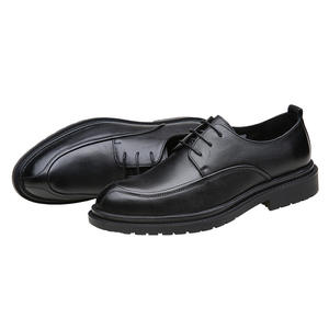 Chaussures habillées pour hommes en cuir véritable de haute qualité, respirantes, élégantes, à bout pointu, fabriquées à la main, avec grain de bois, pour l'hiver - Product Image 4