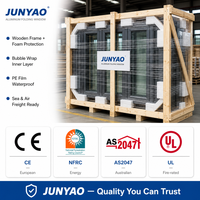 Fenêtre pliante d'entrée en alliage d'aluminium JUNYAO 5+20A+5 Low-E insonorisée à rupture de pont thermique NFRC AS2047 CE OEM pour villa extérieure