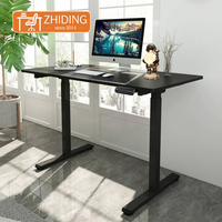 Bureau debout électrique à hauteur réglable à deux niveaux, à moteur unique, de qualité supérieure, économique, pour le bureau à domicile