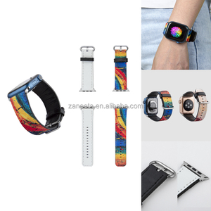 Bracelet de montre vierge pour sublimation RTS, remplacement en similicuir PU, bracelet de montre personnalisé pour <span class=keywords><strong>Apple</strong></span> - Product Image 2