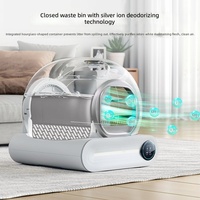 Kotak Pasir Kucing Otomatis Pintar Listrik Bulat New Air, Sekop Pembersih Satu Sentuhan, Listrik, Otomatis Penuh, Interaksi WiFi & Aplikasi
