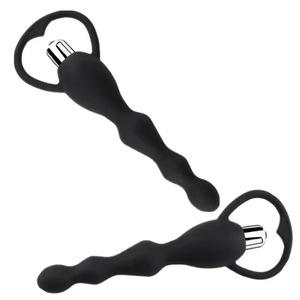 Jiuxi New <b>Vibrating</b> Anal Plug Black Gay Anal Dilator <b>Couple</b> Sex Toy Anal Bead Anal Plug - Product Image 1