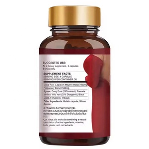 Integratore Alimentare Naturale per l'Aumento di Glutei e Fianchi, Capsule di Maca Plus ad Alta Potenza, Concentrato 15:1, 7500mg Max, 120 Capsule - Product Image 6