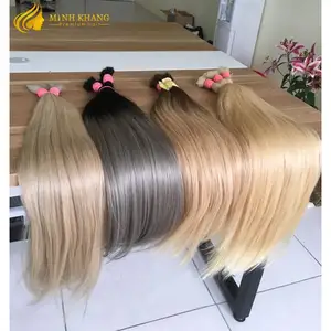 Dyed Bulk Hair For Russia Woman Vietnam Human Hair Extension Wholesale Price From Minh Khang Hair