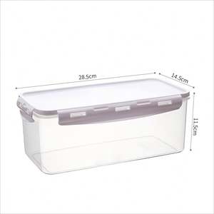 Plastic Refrigerator Organizers Box with Sealed Lid Clear <b>Stackable</b> Food <b>Storage</b> <b>Container</b> for Pantry and Kitchen Organization - Product Image 5