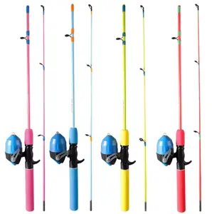 Weihai CTO 1.2m 2 sezione set di canna da pesca per bambini per bambini canna da pesca e mulinello set kit per la vendita