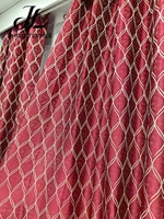 Ensemble de rideaux occultants élégants en jacquard 3 pièces 100% polyester, prêts à poser, pour la décoration intérieure, vente en gros et au détail en Afrique
