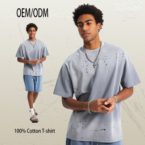 Camiseta de Algodón 100% de Alta Calidad, Suministro Directo de Fábrica, Camiseta para Hombre, Diseño Básico Estampado, Corte Holgado, con Logotipo Personalizado - Product Image 2