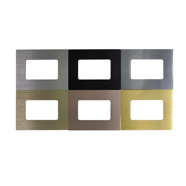 Custom Multi-colors Anodized Brushed Aluminum Sheet Plate Front Back Panel Switch Metal Plate Cover Electronic Controller Shell
