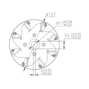 Set roda Mecanum baja tahan karat 127mm dengan rol PU 14190 roda Mecanum 5 inci - Product Image 4