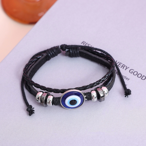 Wholesale Vintage <b>Leather</b> <b>Bracelet</b> Multi Layer Braided Beaded Cowhide Jewelry <b>Bracelet</b> for Men Women - Product Image 1