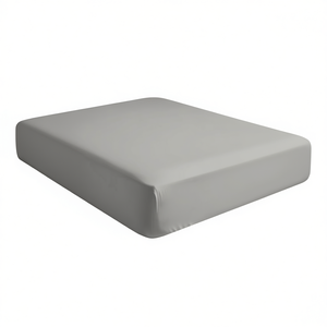 Drap-housse 100% coton gris italien simple 90x200cm - Product Image 3