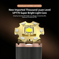 Lampe torche LED zoomable haute puissance 1000+ lumens, étanche IP55, rechargeable par USB-C, batteries au lithium 26800, réglable