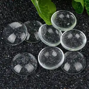 22mm Wholesale Transparent Round Clear Glass Cabochons Bezel for Jewelry