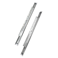 Glissière télescopique pour tiroir, largeur 35 mm, extension complète, rail dissimulé bidirectionnel pour table à manger et quincaillerie d'armoire