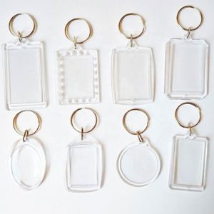 Wholesale Cheap Price Plastic clear Acrylic Keychains Blank Acrylic Photo Keychains for Promotional Gifts - Product Image 1
