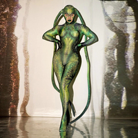 Meilleures ventes : Combinaison une pièce pour femme, costume de scène de cosplay extraterrestre à tentacules volants, thème Halloween Horreur, tenue de performance