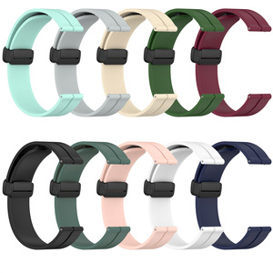 Carpeta magnética hebilla correa de reloj de silicona para <span class=keywords><strong>Samsung</strong></span> Galaxy Watch 5 <span class=keywords><strong>4</strong></span> imán de goma hebilla plegable 20MM 22MM correa de pulsera - Product Image 3