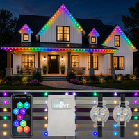 HRSYT Fabricant Direct – Guirlandes Lumineuses LED Extérieures Permanentes Personnalisées de 200, 300 et 500 pieds pour Gouttières – Idéales pour Noël et les Fêtes