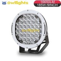 Nouvelle Lampe LED de Camion 2025 à Haute Luminosité 16650lm 185W 9 pouces, Phare de Travail LED Étanche IP68 à Faisceau Spot et Diffuse pour 4x4 Tout-terrain