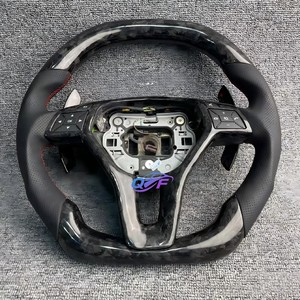 Volante in Fibra di Carbonio Personalizzato per <span class=keywords><strong>Mercedes</strong></span>-Benz GLE GLK W204 W176 C200 <span class=keywords><strong>C180</strong></span> E300 GLB CLA35 AMG Sport - Product Image 2