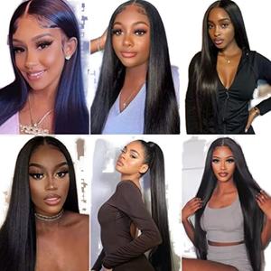 Perruque en dentelle HD sans colle, perruque en dentelle complète HD, cheveux vierges indiens alignés sur la cuticule, perruque en cheveux humains non traités, perruque en dentelle complète - Product Image 6