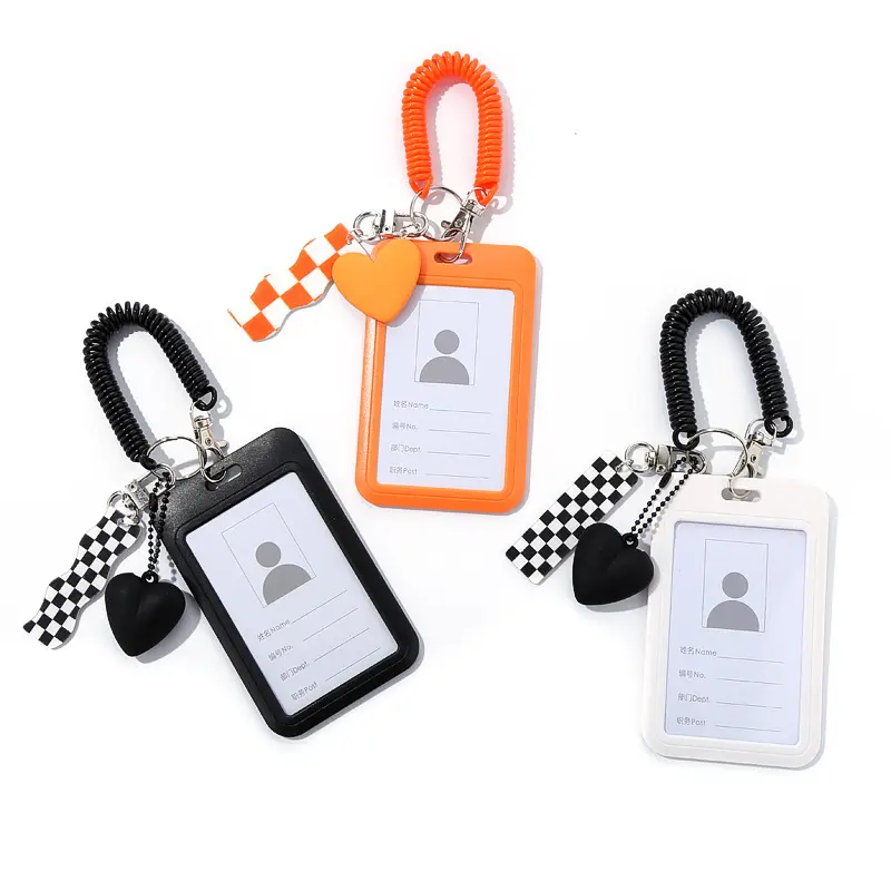 New Arrival ID Card Badge Holder Plastic Name Badge Holder Acrylic Keychain
