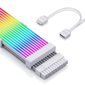 24Pin ARGB 5V 3pin <b>Cable</b> Ribbon Cord Gaming <b>PC</b> <b>Power</b> Connector ATX Motherboard <b>Power</b> Extension <b>Cable</b> for Desktop RGB Lighting - Product Image 3