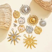 Vente en gros de pendentifs étoiles classiques bohèmes en acier inoxydable léger avec perle, accessoires de bijoux, cadeau pour petite amie, nouvel an
