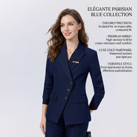 6593 Costume professionnel élégant pour femme automne-hiver, uniforme de direction pour hôtel, réceptionniste, tenue de travail haut de gamme
