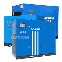 Compresseur d'air rotatif à vis intégré APCOM, lubrifié, avec moteur monophasé 220V VFD, faible bruit, stationnaire