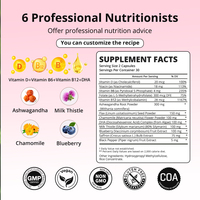 Capsules OEM Cortisol Complex pour Femmes – Mélange Nutritionnel Herbal avec Ashwagandha, DHA, Camomille – Complément Alimentaire de Soutien Anti-Stress