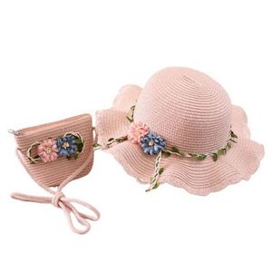 Baby Girls' Children's Straw Bucket Hat Cute Summer Cartoon Soft <b>Sunscreen</b> Sunshade Daily Travel Outdoor Beach - Product Image 1