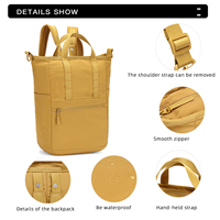 Nueva Mochila Escolar Unisex Impermeable y Antirrobo con Material Principal de Nailon y Forro de Poliéster para Estudiantes y Hombres, para Uso con Laptop