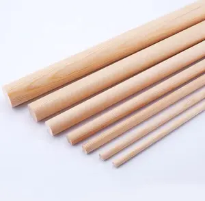 Palos de madera para paletas, deflectores de lengua de madera, redondos, largos y naturales
