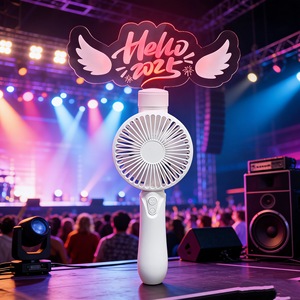 <b>Led</b> Acrylic Luminous Handheld Fan With <b>Light</b> Dc Motor Battery Powered For Concerts Music Festivals <b>Bars</b> Ktv Cheering Props - Product Image 3