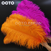Premium 60-65cm 24-26in Grandes plumes d'autruche rose fuchsia pour la décoration de fête de mariage
