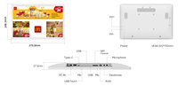 Tablet Android 14 OEM de 14 Pulgadas RK3576S, Panel Inteligente para Hogar con Montaje en Pared y POE, Entrada HD 1920*1080, 4GB de Memoria, para Uso Industrial
