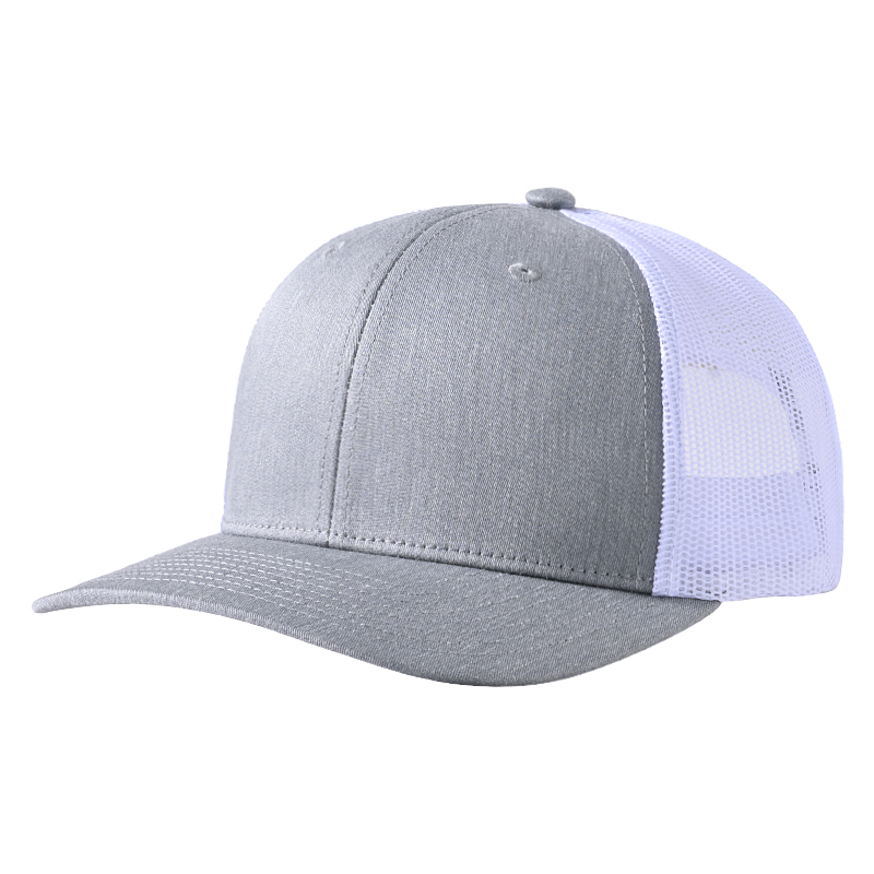 Gris chiné clair + Blanc