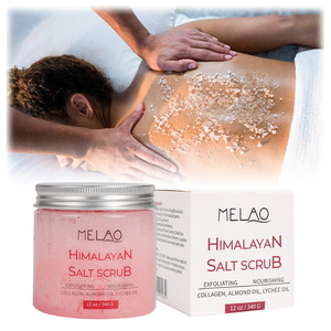 MELAO <span class=keywords><strong>Scrub</strong></span> per il massaggio del corpo di alta qualità rimozione della <span class=keywords><strong>pelle</strong></span> morta <span class=keywords><strong>Scrub</strong></span> per il corpo al sale da bagno dell'himalaya - Product Image 2