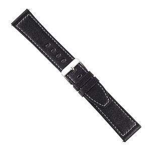 Bracelets de montre intelligente fabriqués en usine pour <span class=keywords><strong>Samsung</strong></span> <span class=keywords><strong>WATCH3</strong></span> & <span class=keywords><strong>WATCH3</strong></span> Pro-Cuir plat 22/20mm, respirant, boucle en acier inoxydable - Product Image 5