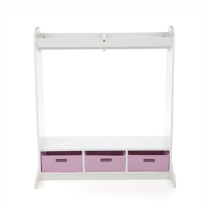 Moderno <span class=keywords><strong>Armadio</strong></span> Guardaroba Aperto in Legno per Bambini dal Design Piccolo <span class=keywords><strong>con</strong></span> Cassetto e <span class=keywords><strong>Specchio</strong></span> per Camera da Letto - Product Image 3