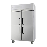 Table de préparation ventilée en acier inoxydable à 4 portes avec refroidissement, plage de température de 2 à 8°C