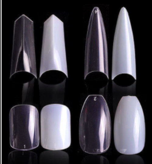 Нажимные ногти 500 шт. прозрачные накладные акриловые Типсы для ногтей xxl накладные ногти с полным/полным покрытием Французский острый гроб балерина c изогнутые накладные ногти