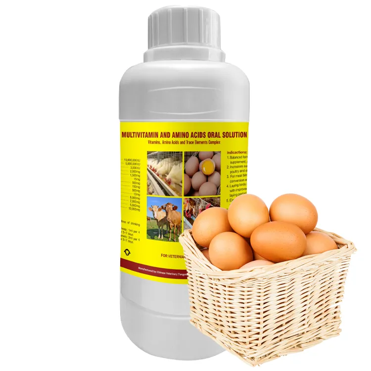 OEM additivo per mangimi vitamine liquido orale multivitaminico soluzione orale per pollo solubile in acqua mangime per pollame uova di gallina vitamina