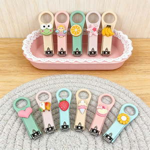 Cute <b>Cartoon</b> Nail Clippers 12.5 Mm Folding Portable For Kids And Students Home Use Random Color Pattern - Product Image 4
