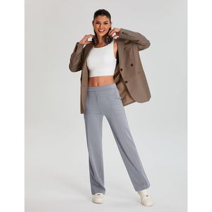 Pantalon de survêtement taille haute pour femme FOXA, coupe ample, longueur 32 pouces, couleur unie, pour yoga, golf, jogging, avec poches, tenue décontractée - Product Image 3